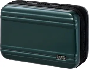 Zero Halliburton No. 81120 Gadget Pouch, Hard Shell Case, Amenity Case, Polyka Pouch, Medium Size, Shockproof, Scratch Resistant, Racing Green, racing green, One Size