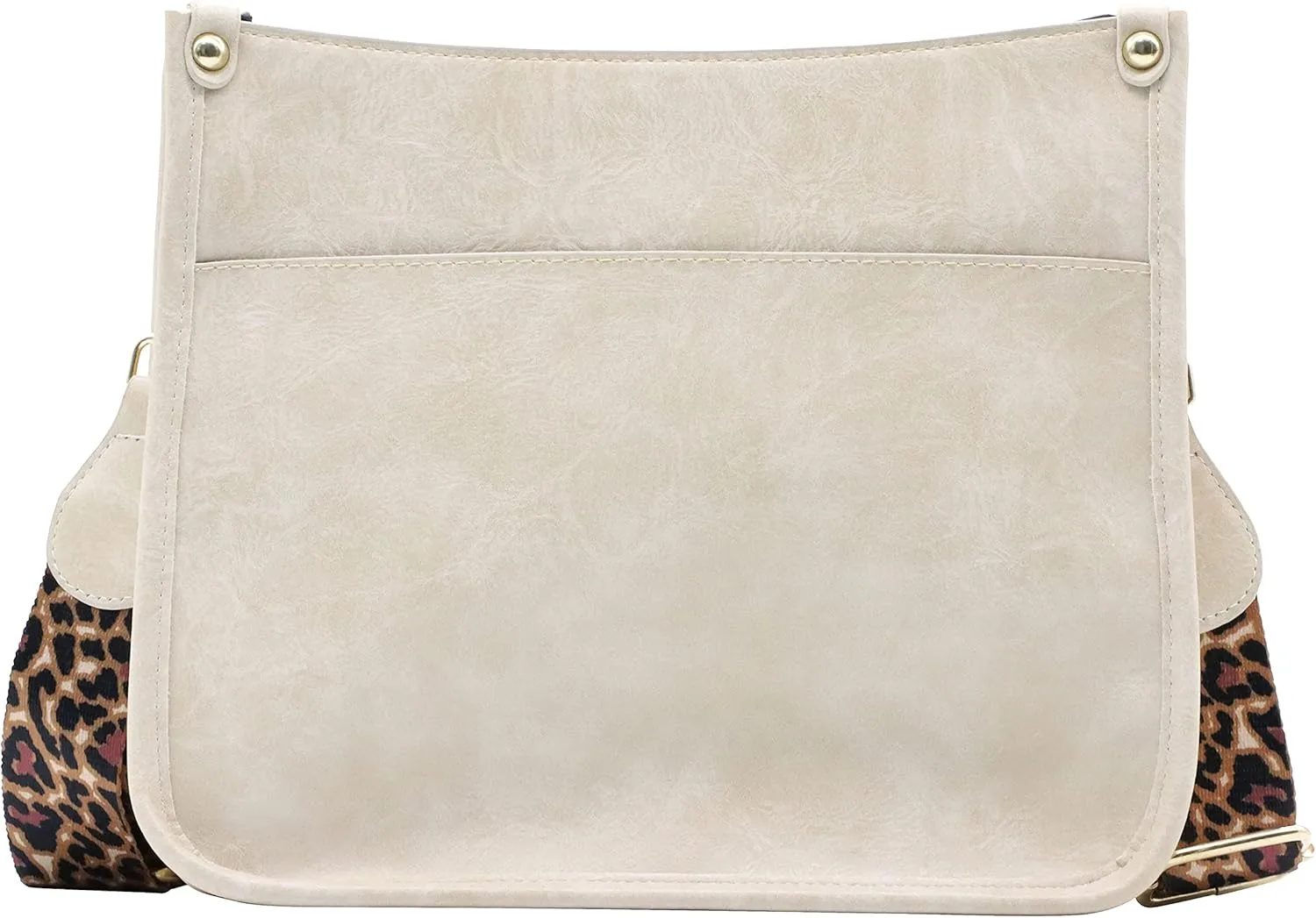 Zyyfly Vegan Leather Purse Medium Size Crossbody Bags for Women with Leopard Guitar Strap