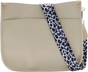 Zyyfly Vegan Leather Purse Medium Size Crossbody Bags for Women with Leopard Guitar Strap